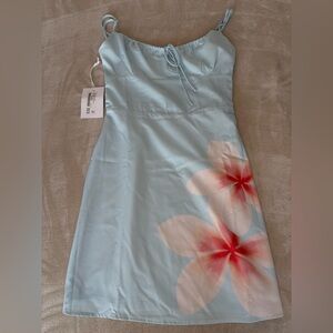 Harlow Light Blue Floral Mini Dress